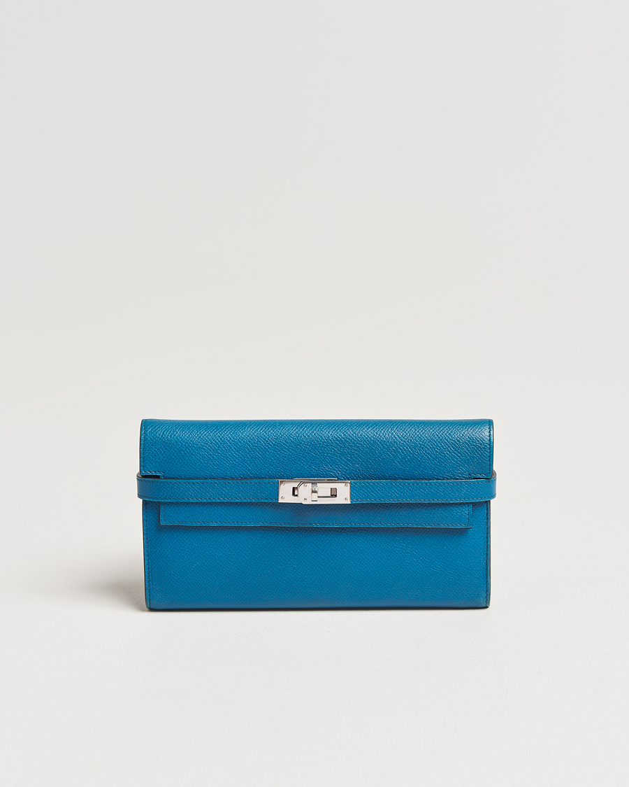 Heren | Gifts for Her | Hermès Pre-Owned | Kelly Wallet Epsom Leather Blue