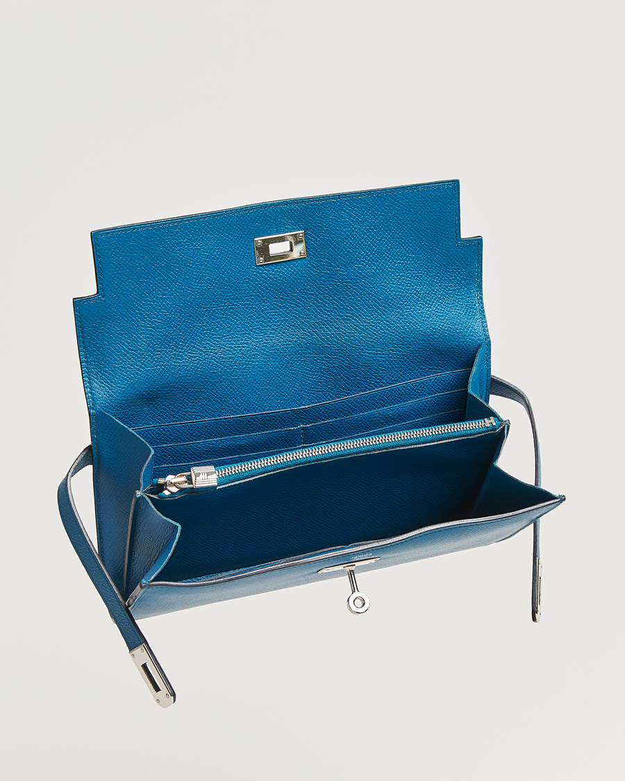 Heren | Gifts for Her | Hermès Pre-Owned | Kelly Wallet Epsom Leather Blue