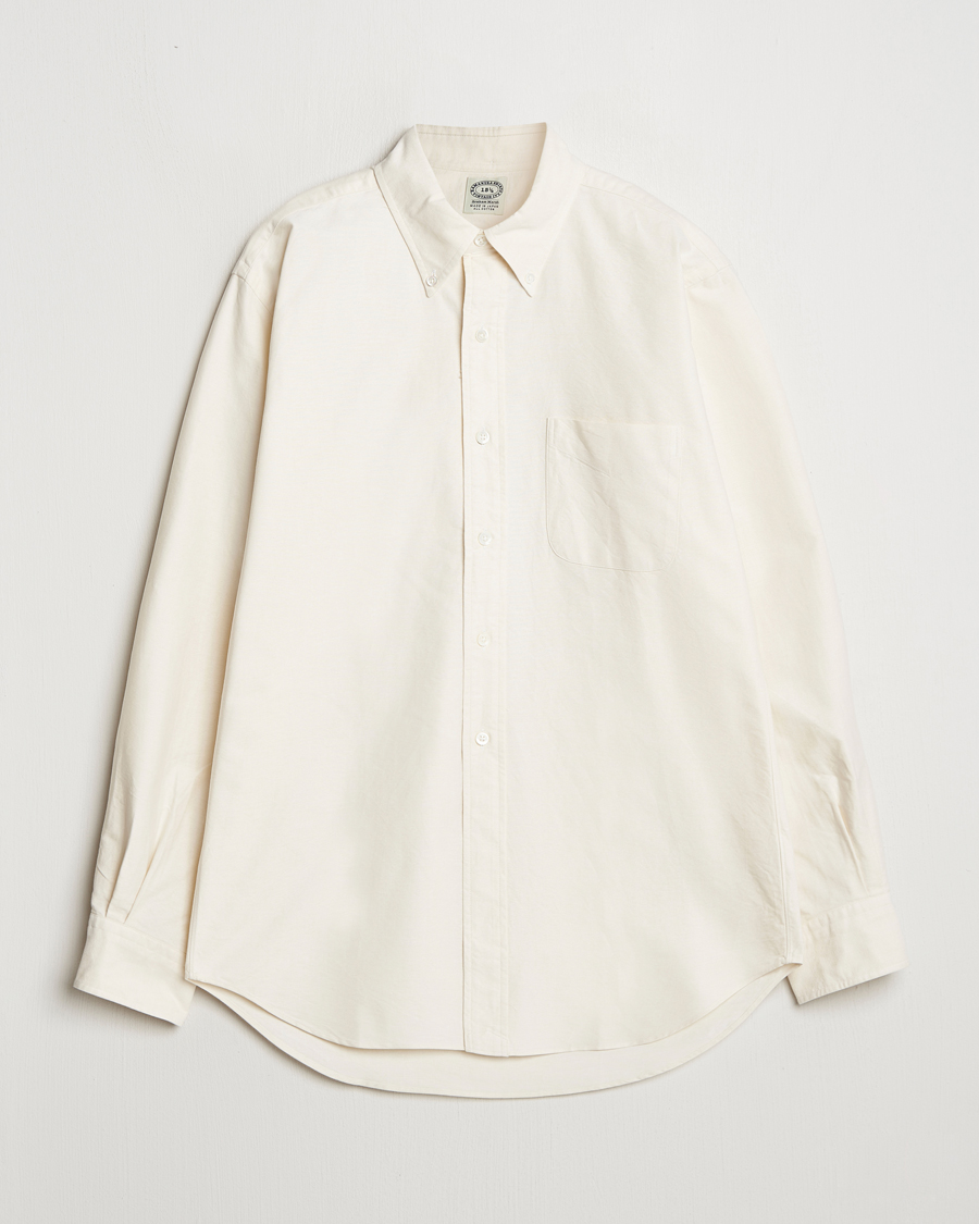 Heren | Overhemden | Kamakura Shirts | Vintage Ivy Oxford Button Down Shirt Beige