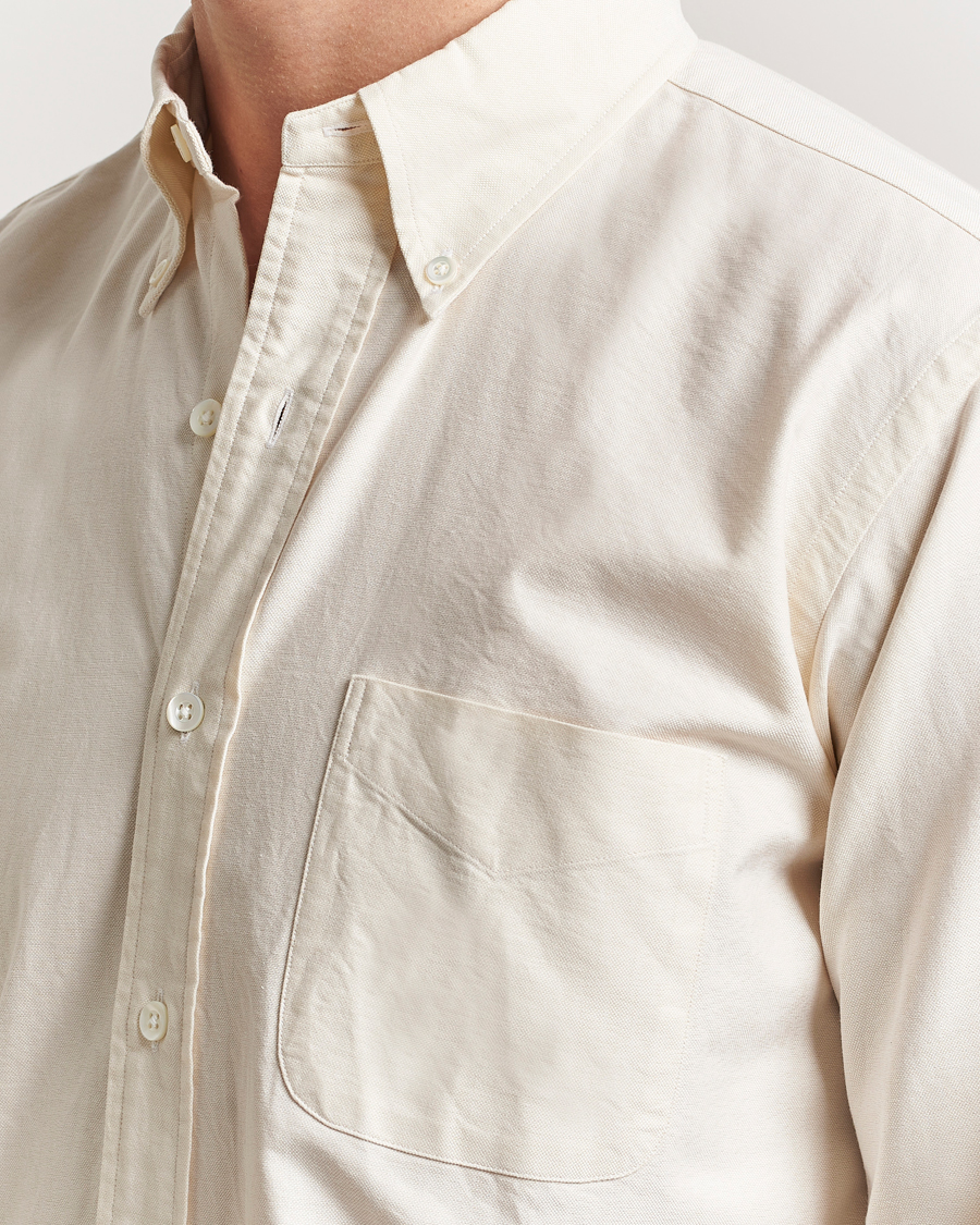 Heren | Overhemden | Kamakura Shirts | Vintage Ivy Oxford Button Down Shirt Beige