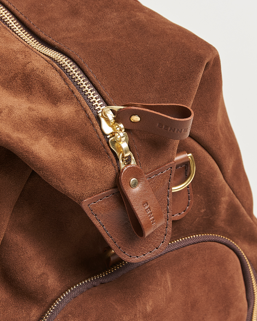 Heren | Tassen | Bennett Winch | Suede Weekender Brown