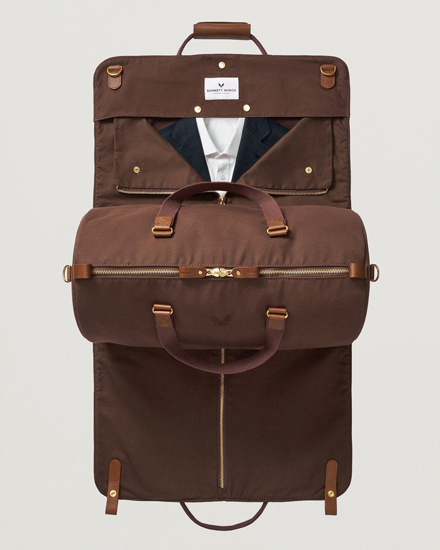 Homme | Sacs | Bennett Winch | Canvas Suit Carrier Holdall Chocolate