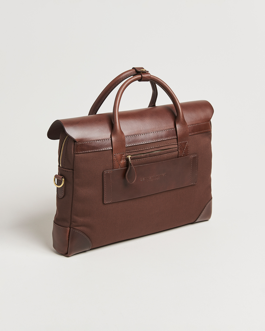 Homme | Sacs | Bennett Winch | Canvas Briefcase Chocolate