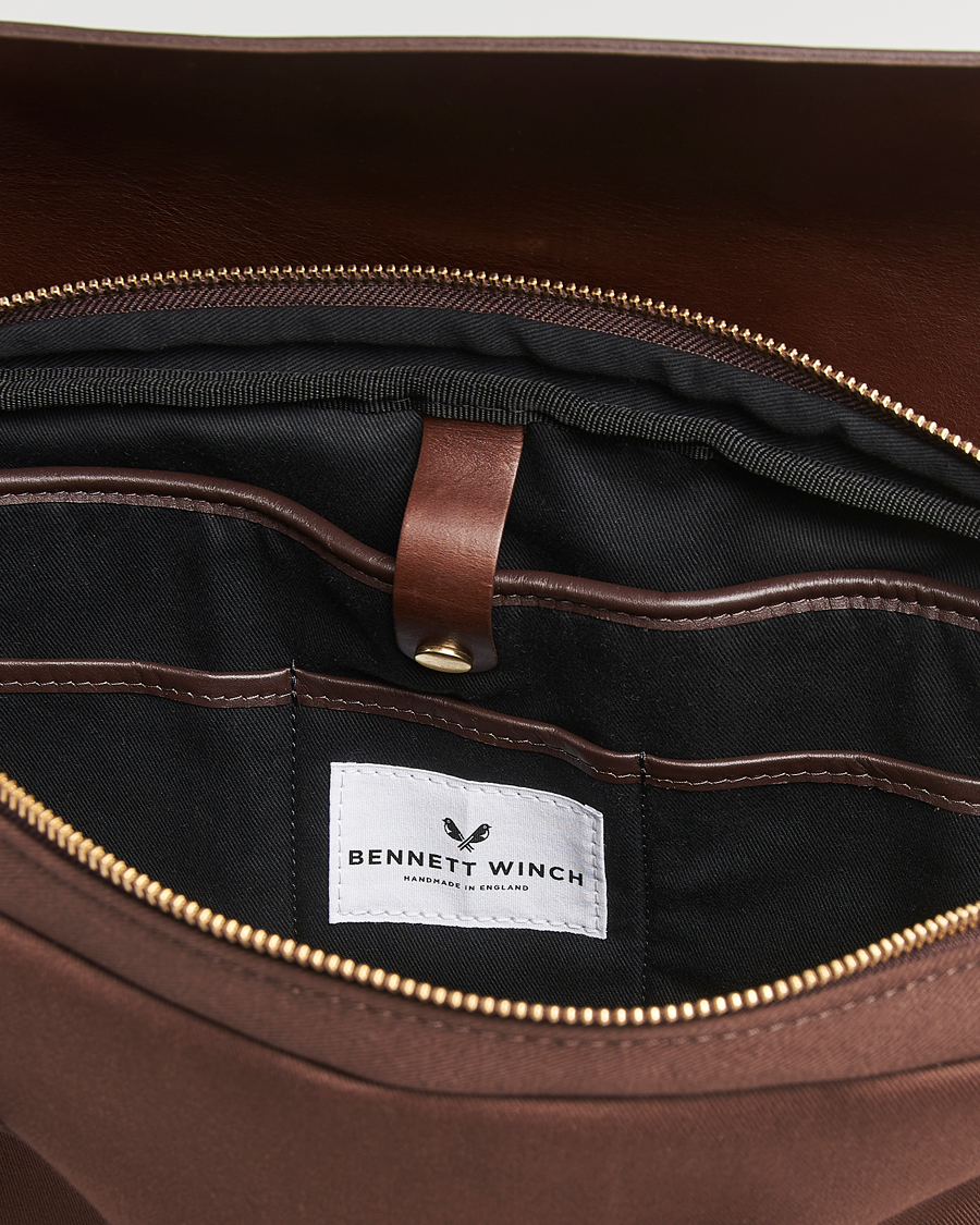 Homme | Sacs | Bennett Winch | Canvas Briefcase Chocolate