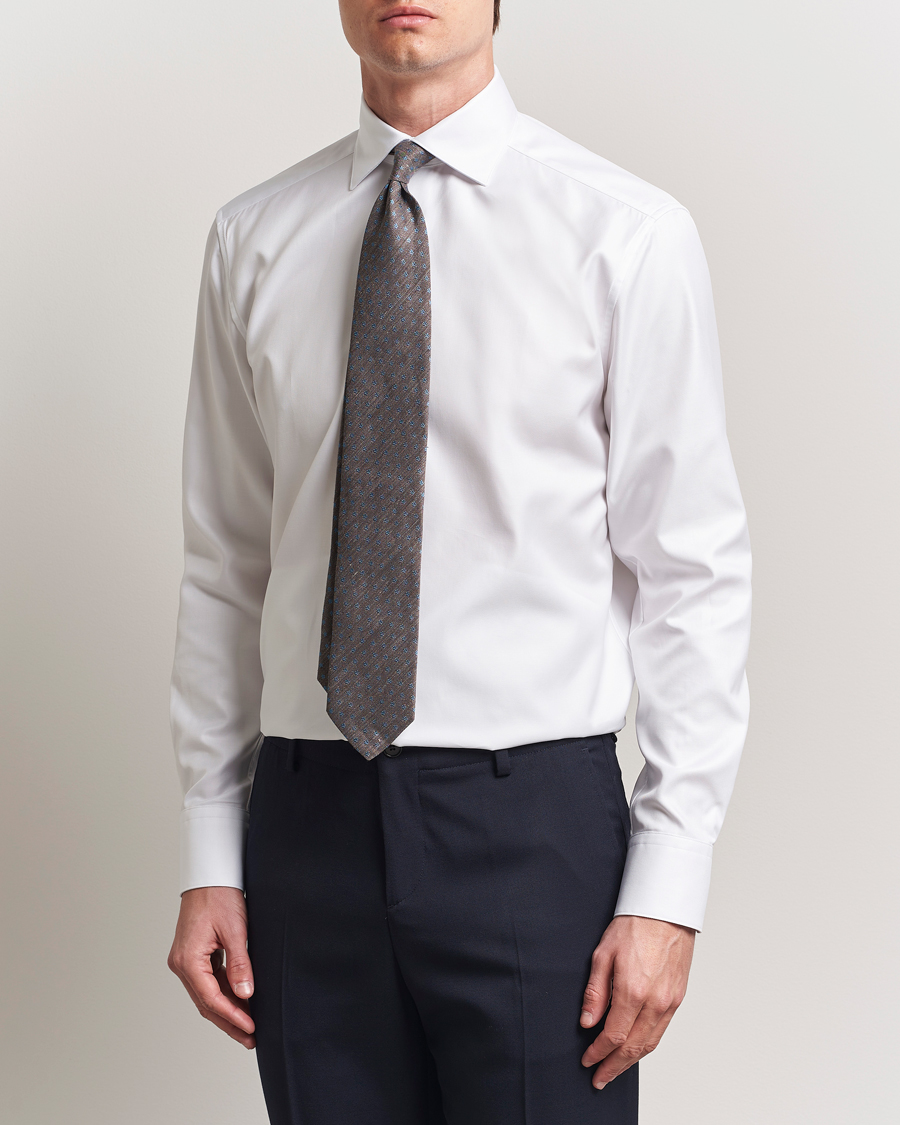 Heren | Overhemden | Stenströms | 1899 Cotton Twill Shirt White