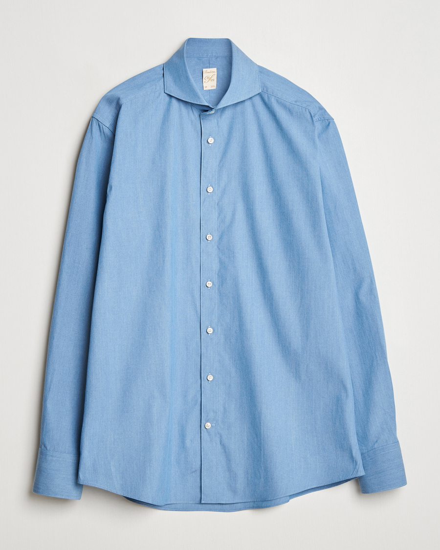 Heren | Overhemden | Stenströms | 1899 Denim Poplin Shirt Indigo