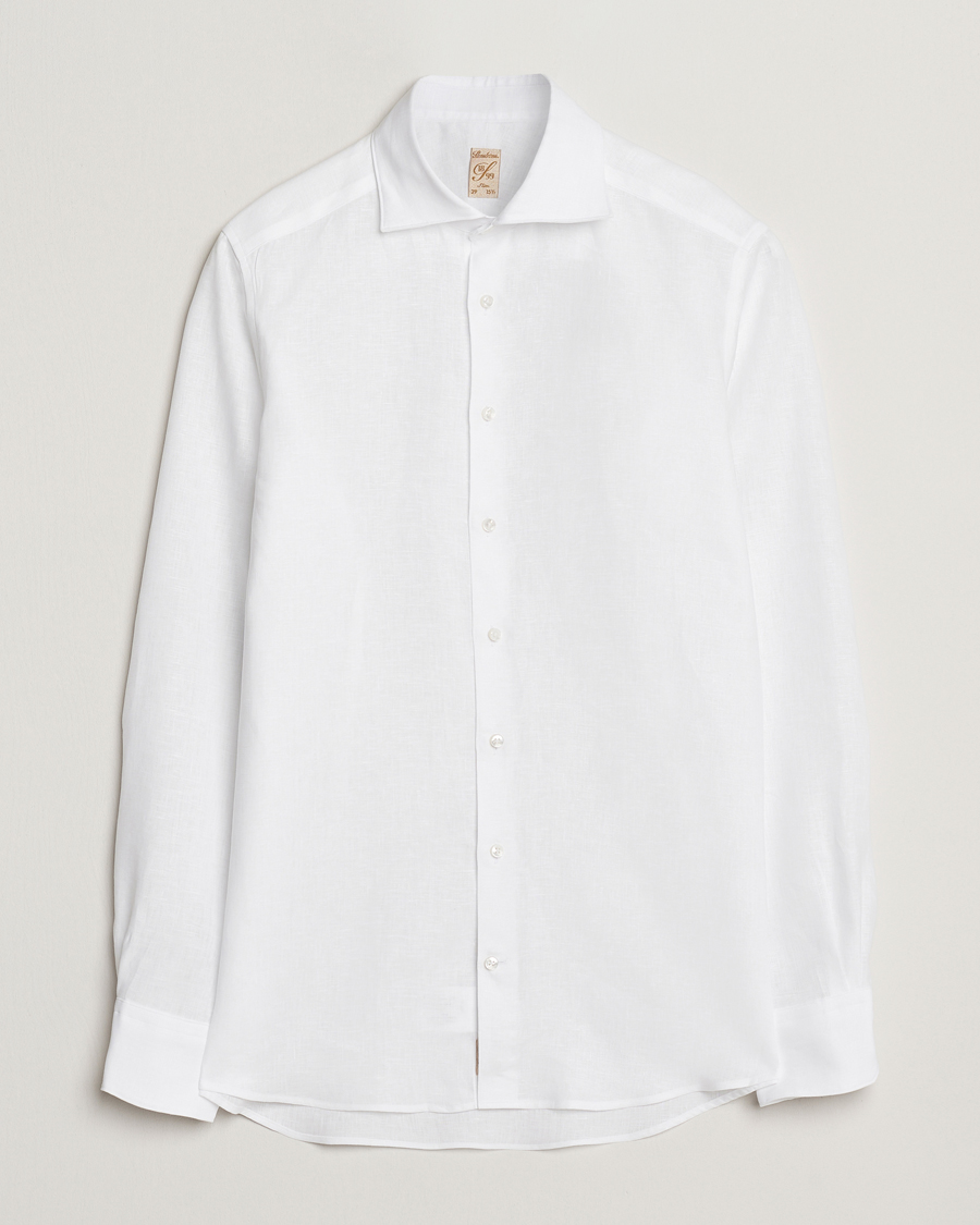 Homme | Chemises | Stenströms | 1899 Slim Linen Shirt White