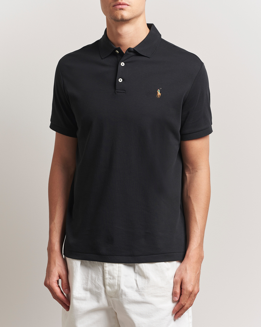 Homme | Polos | Polo Ralph Lauren | Custom Slim Fit Cotton Polo Polo Black