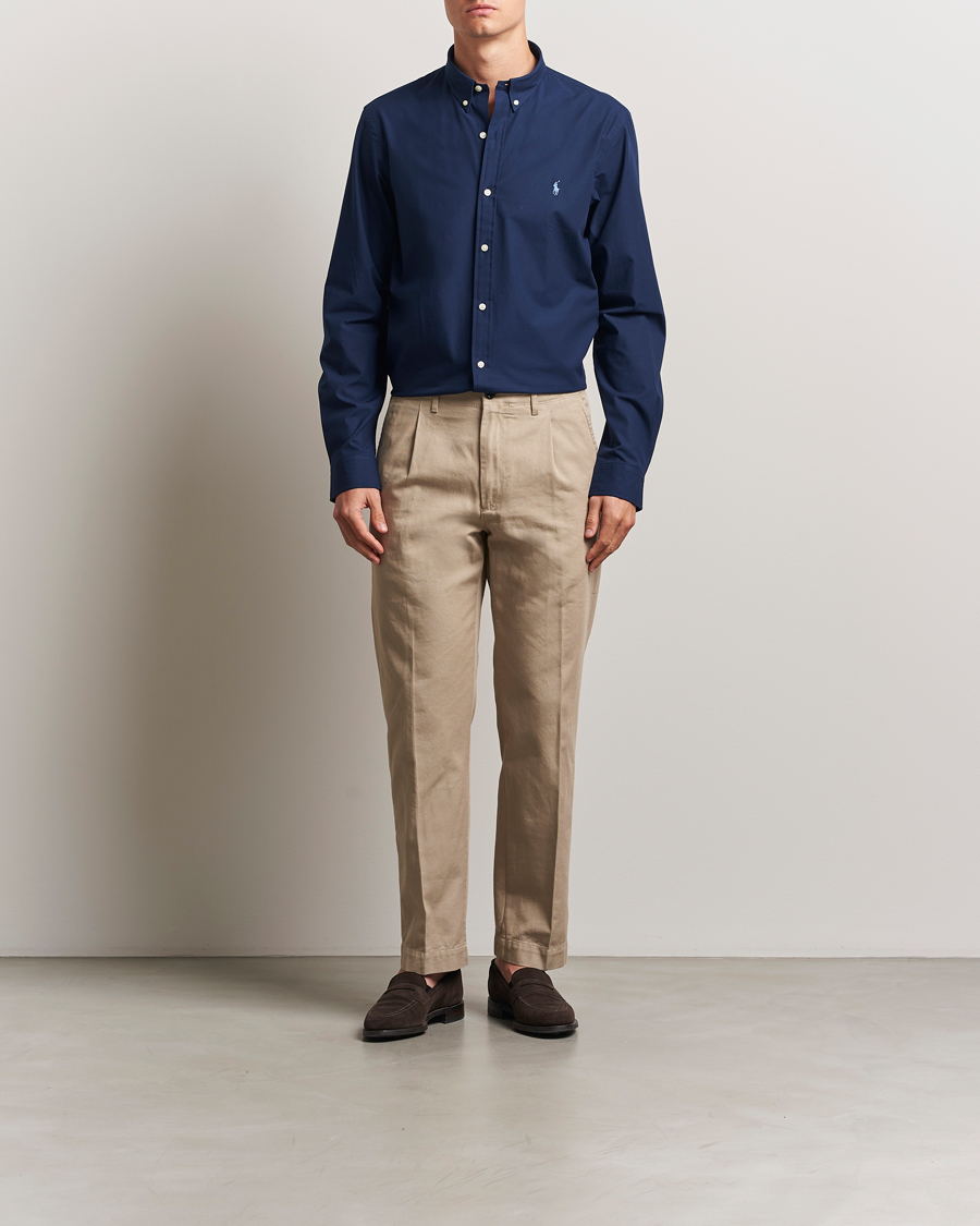 Homme | Chemises | Polo Ralph Lauren | Slim Fit Poplin Shirt Newport Navy