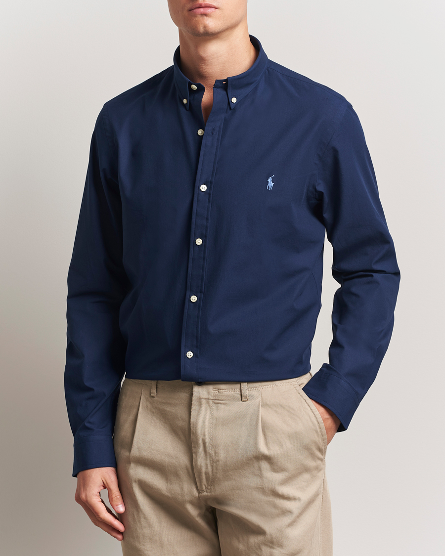 Homme | Chemises | Polo Ralph Lauren | Slim Fit Poplin Shirt Newport Navy