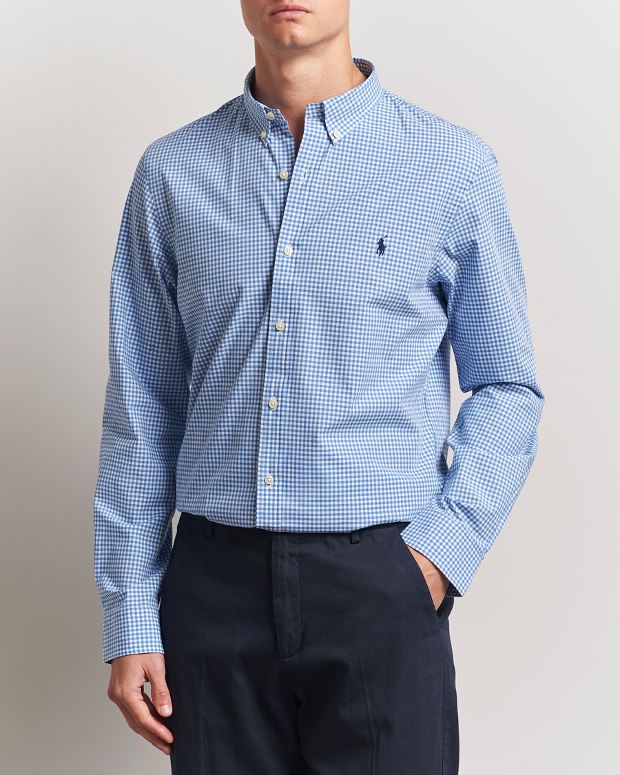Heren | Overhemden | Polo Ralph Lauren | Slim Fit Poplin Shirt Blue/Check