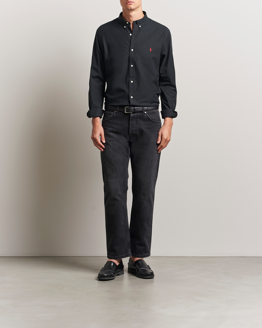 Homme | Chemises | Polo Ralph Lauren | Slim Fit Poplin Shirt Polo Black