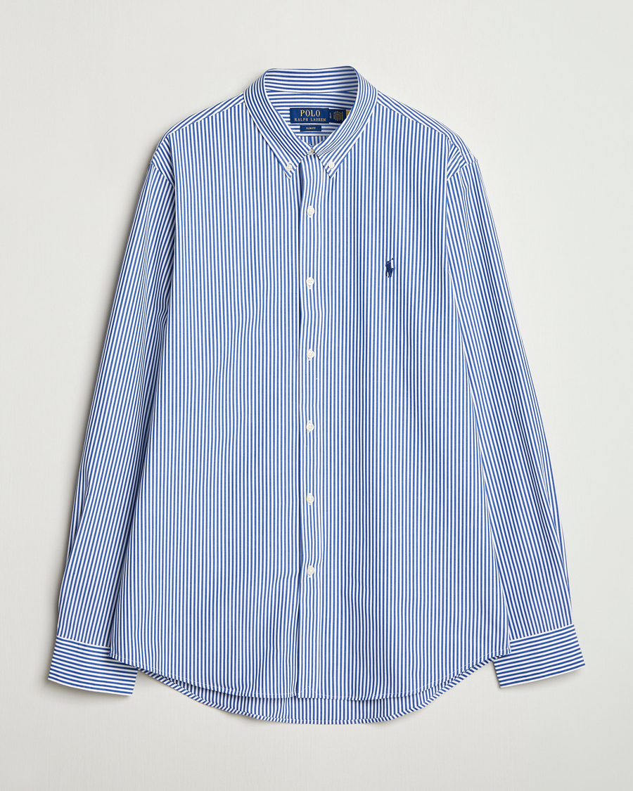 Homme | Chemises | Polo Ralph Lauren | Slim Fit Poplin Shirt Blue/White Bengal Stripe