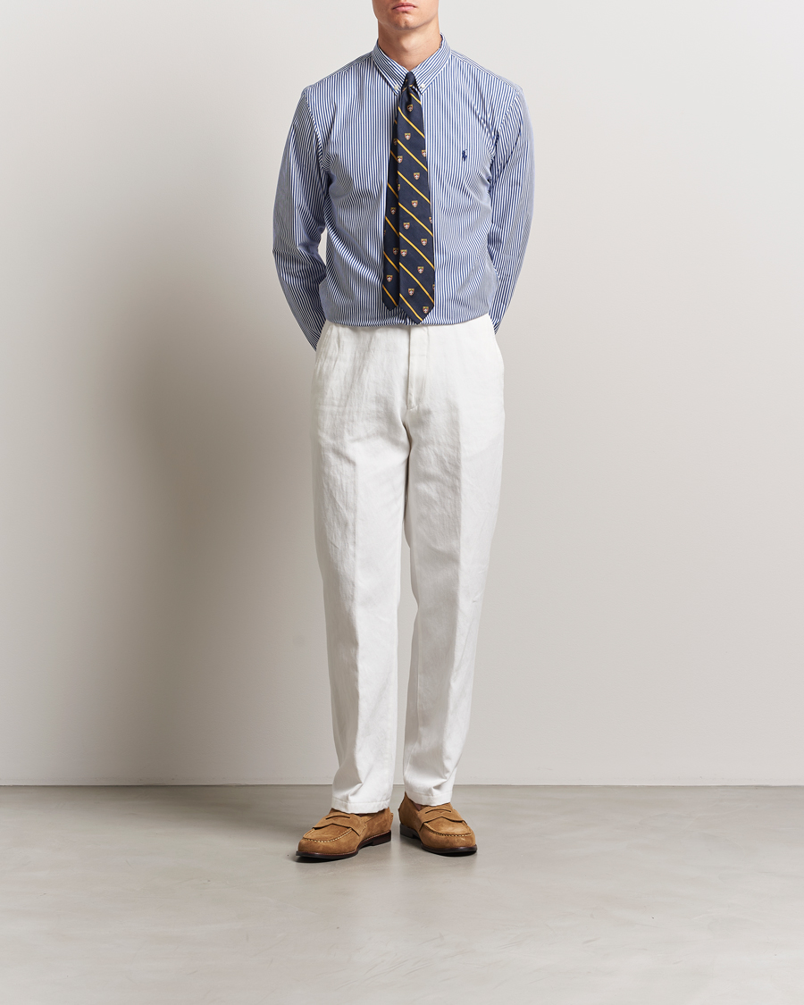Homme | Chemises | Polo Ralph Lauren | Slim Fit Poplin Shirt Blue/White Bengal Stripe