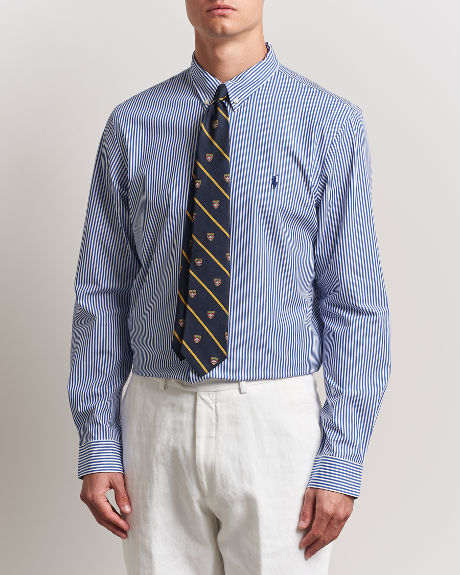 Homme | Chemises | Polo Ralph Lauren | Slim Fit Poplin Shirt Blue/White Bengal Stripe