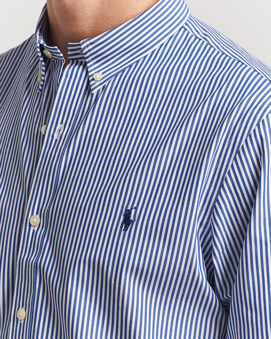 Homme | Chemises | Polo Ralph Lauren | Slim Fit Poplin Shirt Blue/White Bengal Stripe
