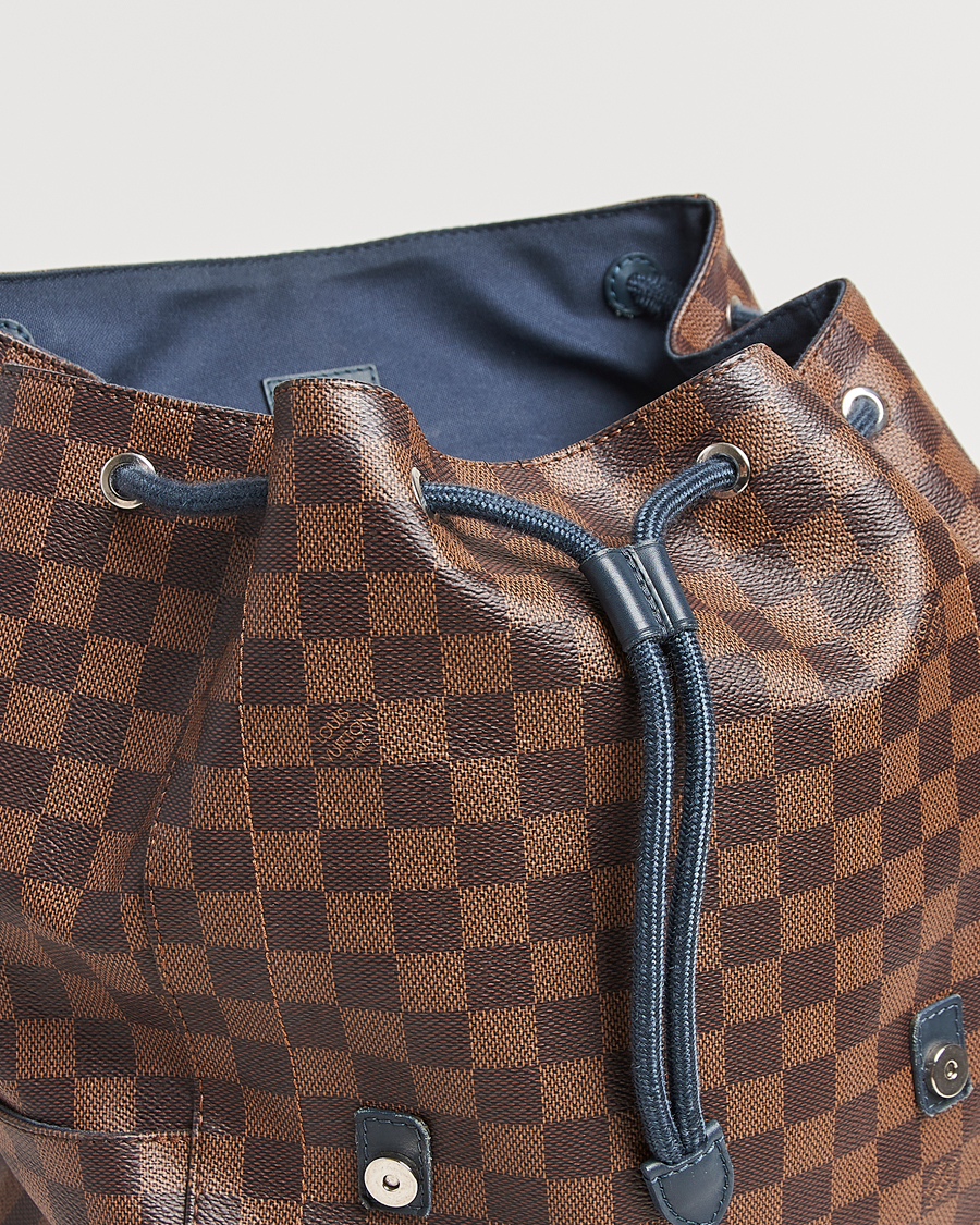Heren | Pre-Owned & Vintage Bags | Louis Vuitton Pre-Owned | Runner Backpack Damier Ebene