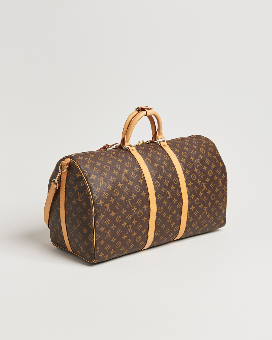 Homme | Louis Vuitton Pre-Owned Keepall Bandoulière 55 Monogram | Louis Vuitton Pre-Owned | Keepall Bandoulière 55 Monogram
