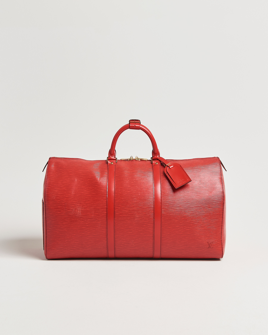 Heren | Pre-Owned & Vintage Bags | Louis Vuitton Pre-Owned | Keepall 50 Epi Leather Bag Red