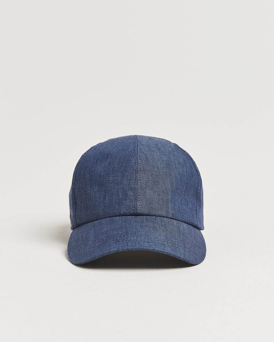 Heren | Hoeden en petten | Wigéns | Baseball Linen Cap Denim Blue