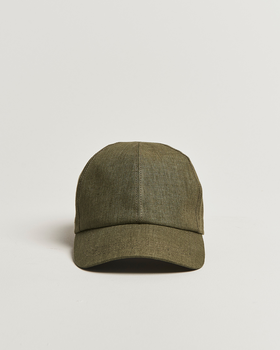 Heren | Hoeden en petten | Wigéns | Baseball Linen Cap Olive