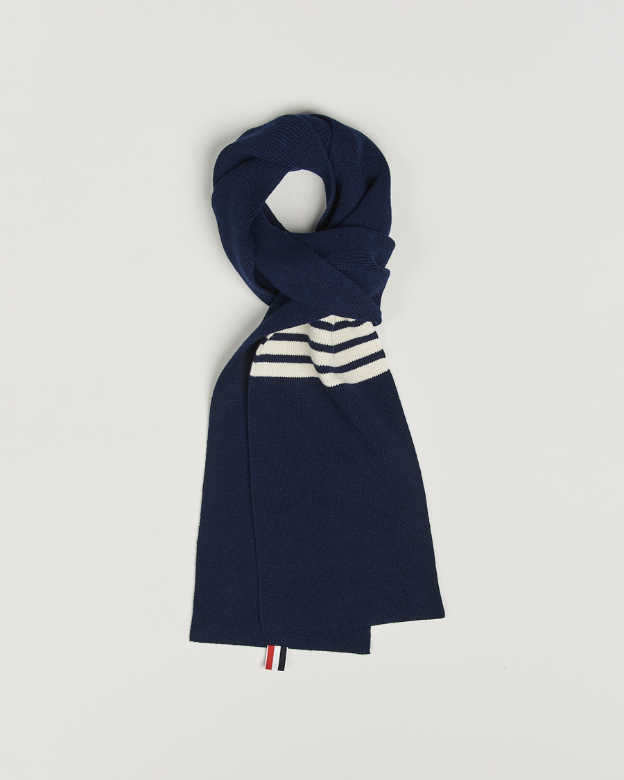 Heren | Sjaals | Thom Browne | Cashmere Rib Scarf Navy