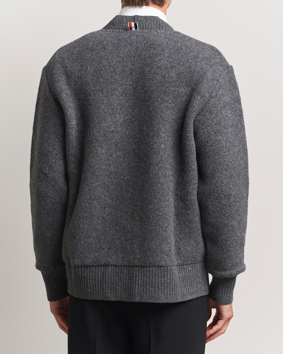 Heren | Truien | Thom Browne | Wool Fleece Cardigan Charcoal