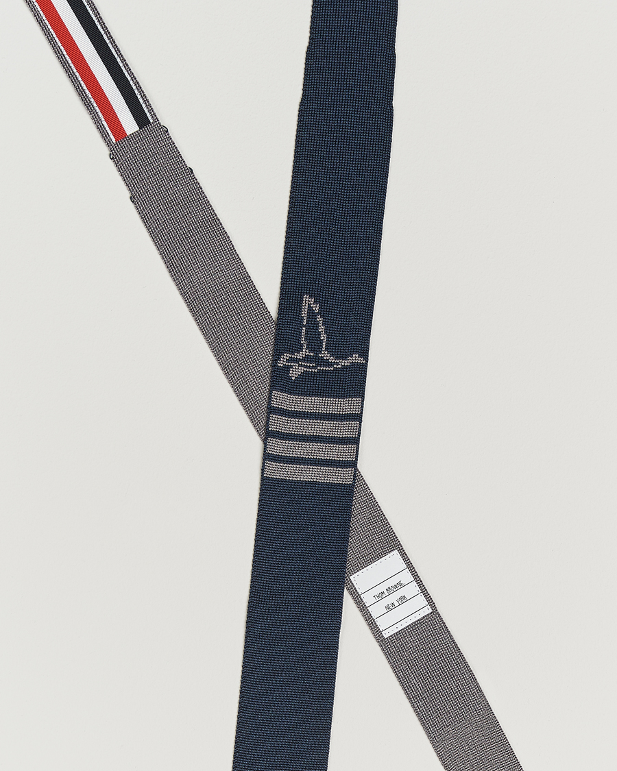 Heren | Stropdassen | Thom Browne | Jacquard Knit Tie Navy
