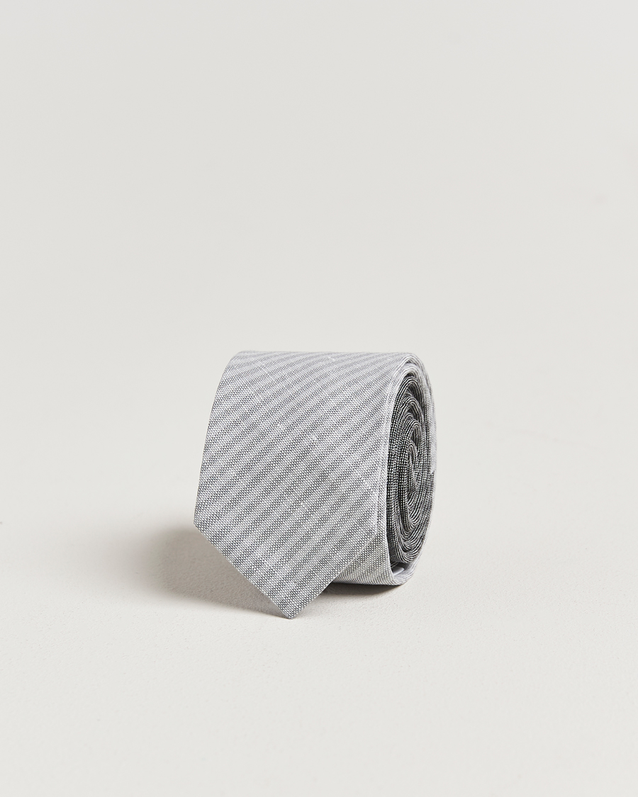 Homme | Cravates | Thom Browne | Uni Stripe Tie Light Grey