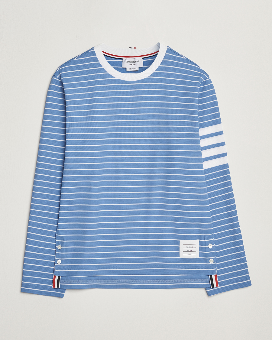 Homme | T-shirts | Thom Browne | Long Sleeve T-Shirt Blue/White