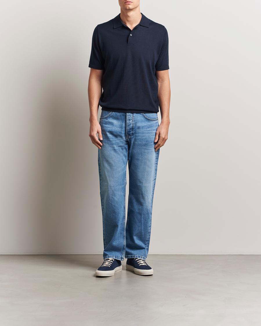 Heren | Polo's | Samsøe Samsøe | Sarown Knitted Polo Salute Navy