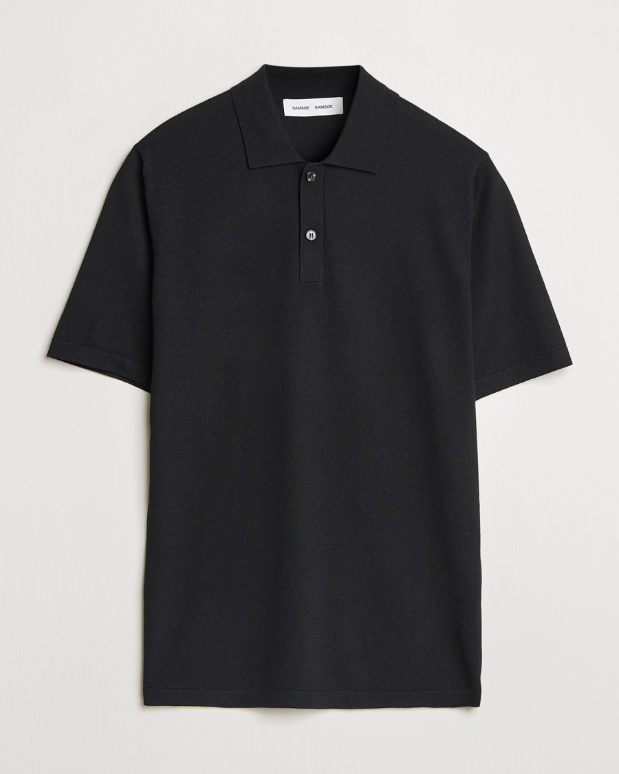Heren | Polo's | Samsøe Samsøe | Sarown Knitted Polo Black