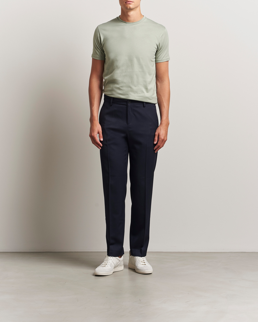 Heren | T-shirts | Sunspel | Riviera Midweight T-Shirt Pastel Green
