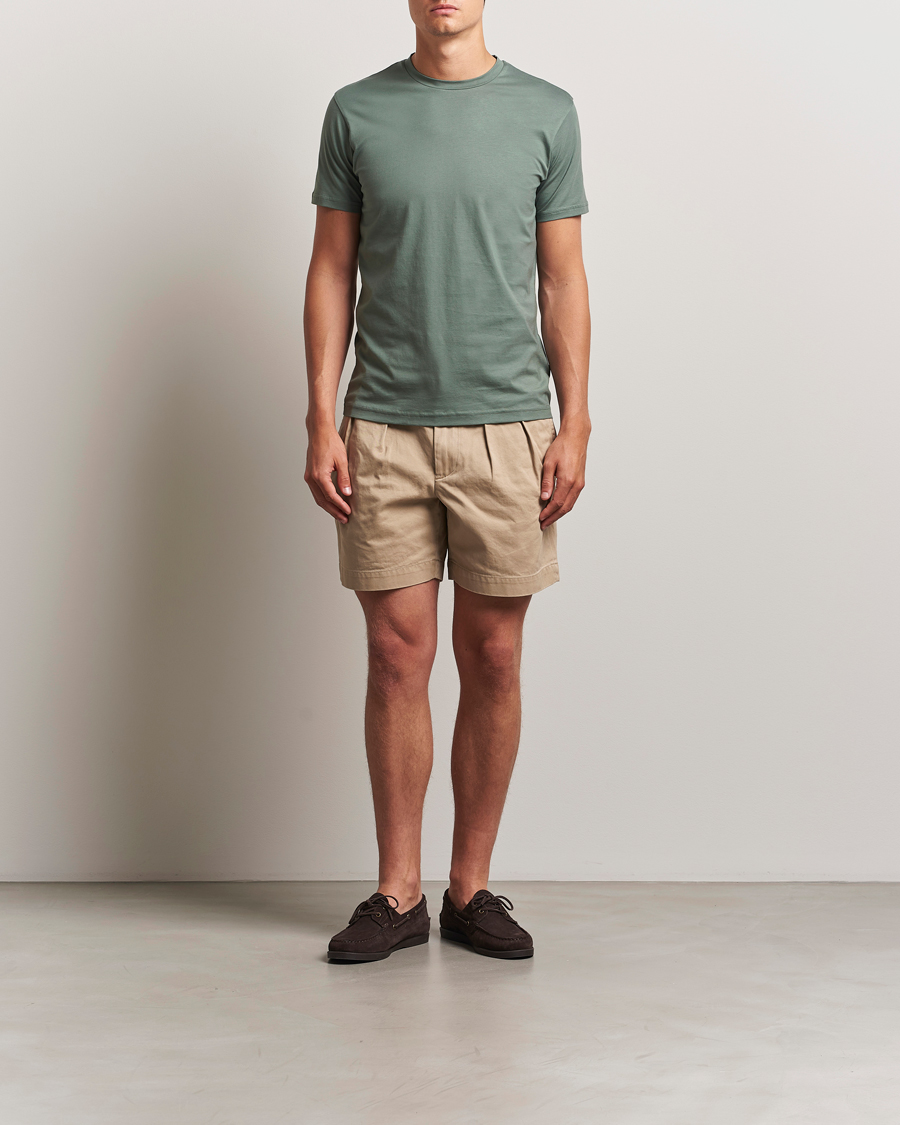 Heren | T-shirts | Sunspel | Riviera Midweight T-Shirt Dusk Green