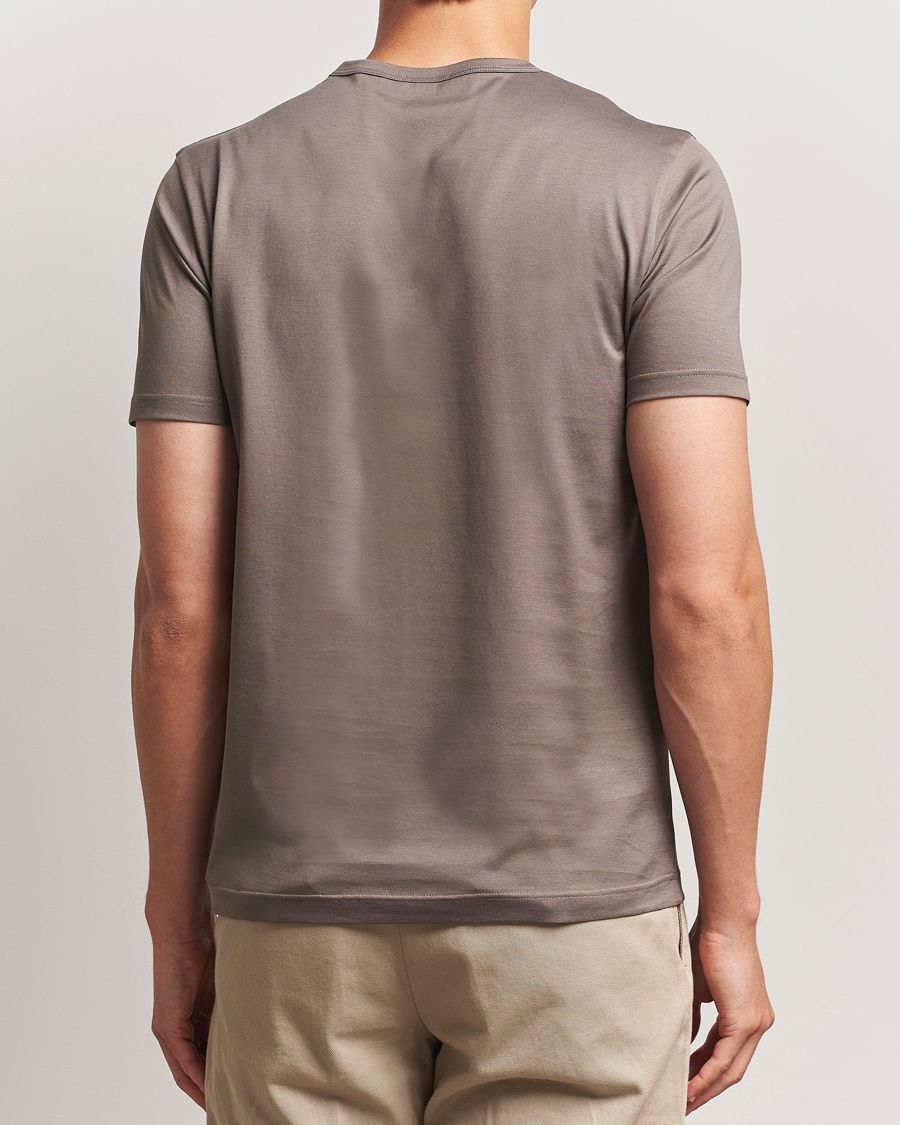 Homme | T-shirts | Sunspel | Crew Neck Q82 Cotton T-Shirt Walnut
