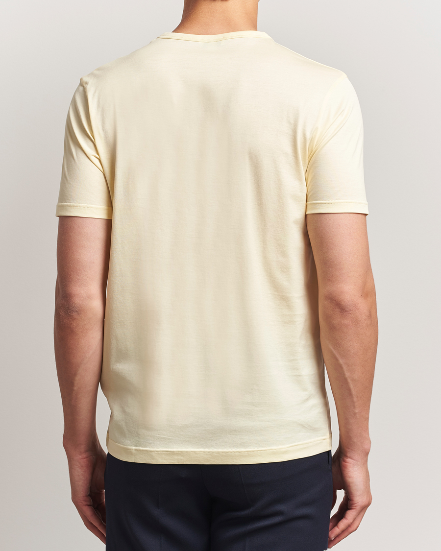 Heren | T-shirts | Sunspel | Crew Neck Q82 Cotton T-Shirt Buttermilk