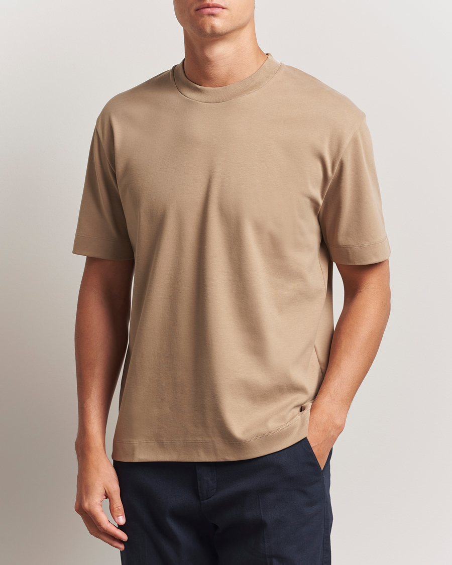Homme | T-shirts | Sunspel | Heavy Weight Supima Cotton T-Shirt Dune