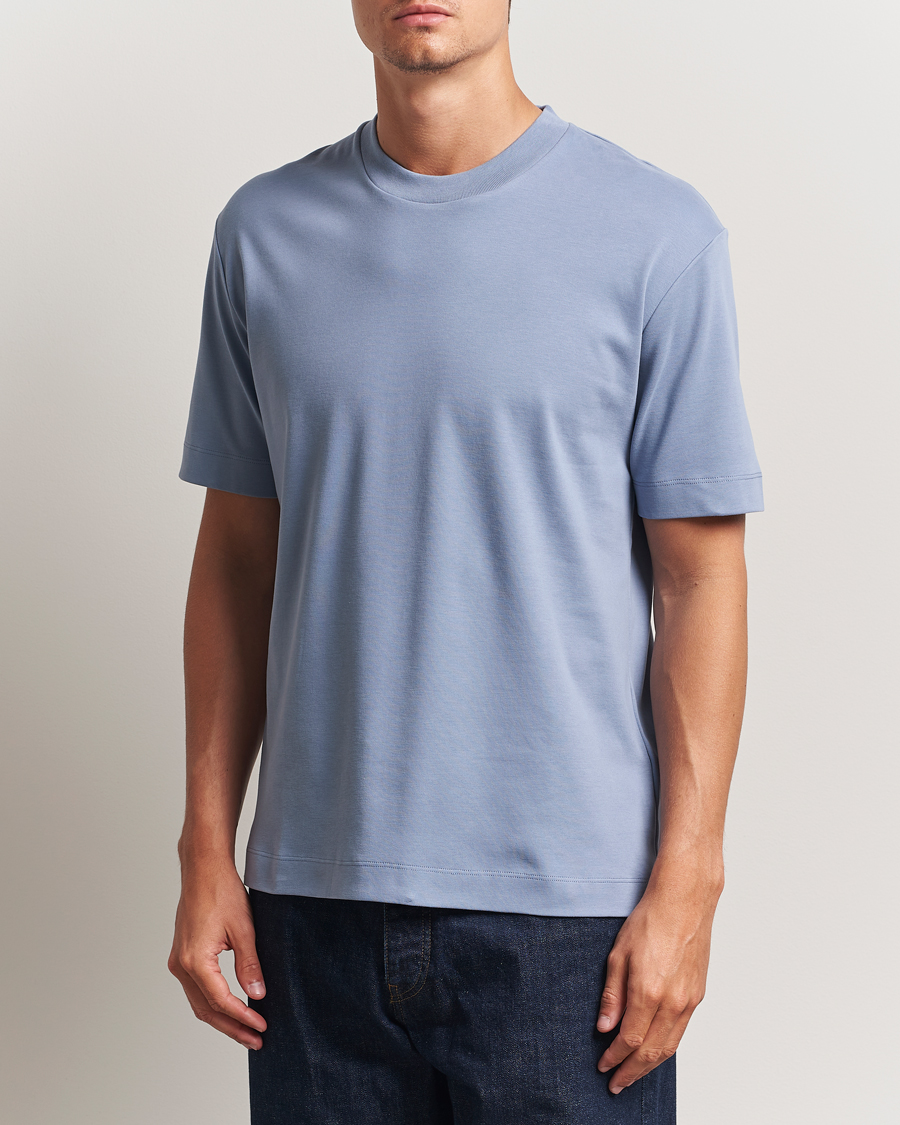 Homme | T-shirts | Sunspel | Heavy Weight Supima Cotton T-Shirt Vintage Blue