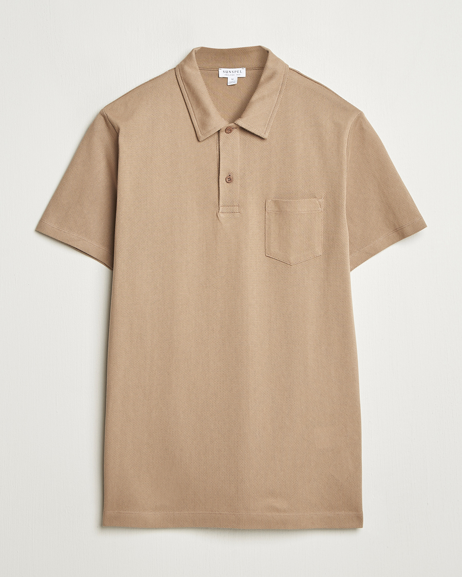 Homme | Polos | Sunspel | Riviera Polo Shirt Dune