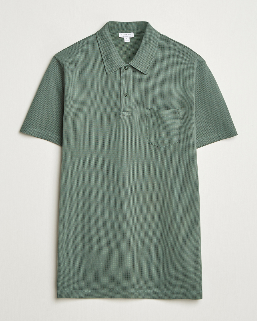 Homme | Polos | Sunspel | Riviera Polo Shirt Dusk Green
