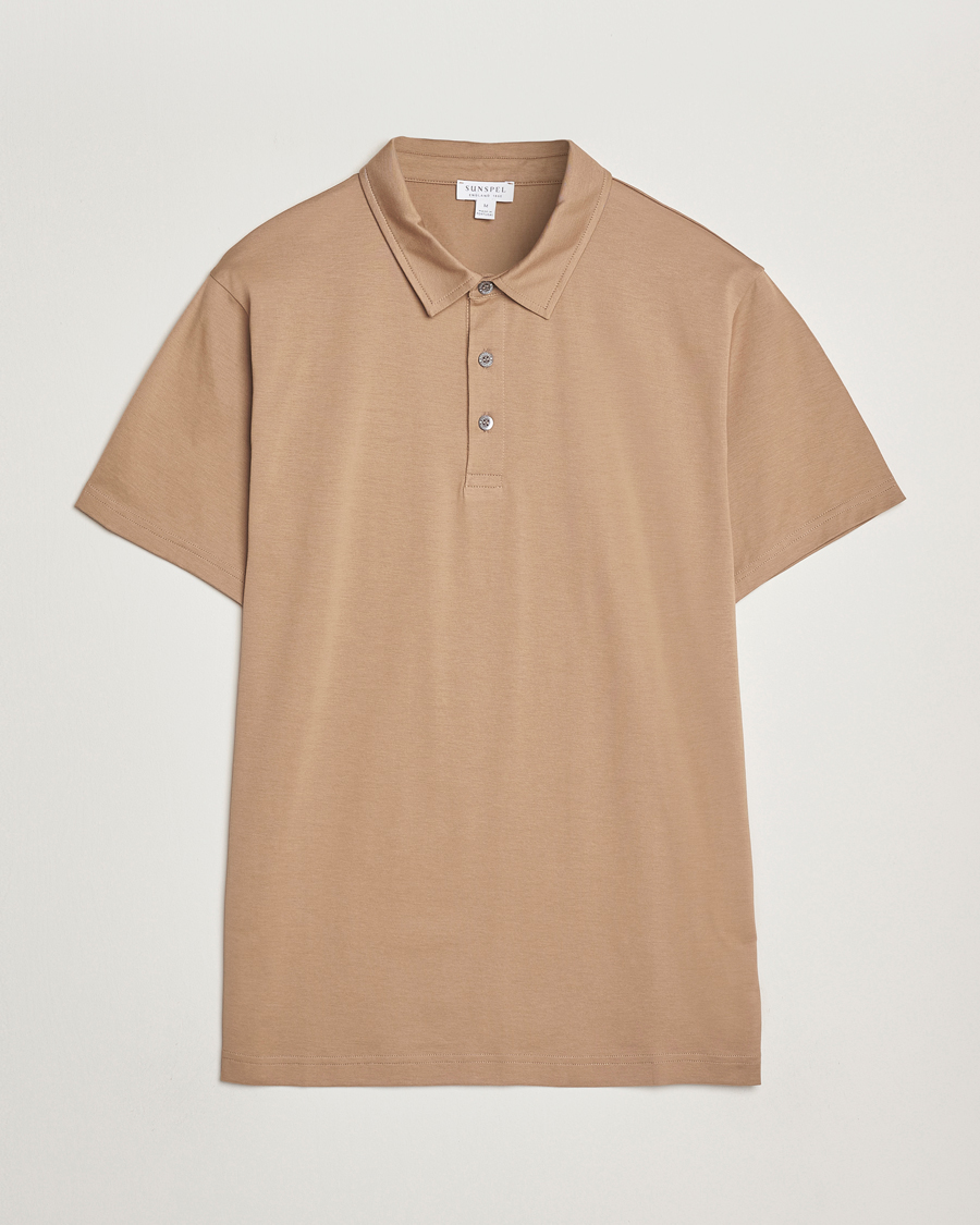 Homme | Polos | Sunspel | Cotton Jersey Polo Dune