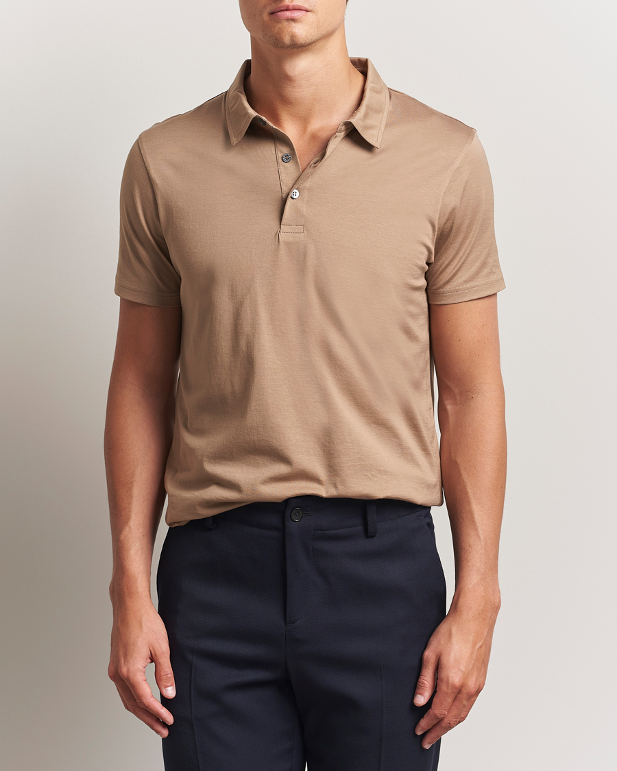 Homme | Polos | Sunspel | Cotton Jersey Polo Dune