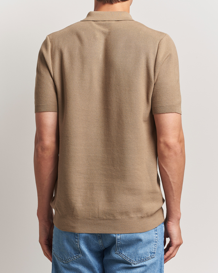 Homme | Polos | Sunspel | Fine Texture Polo Dune