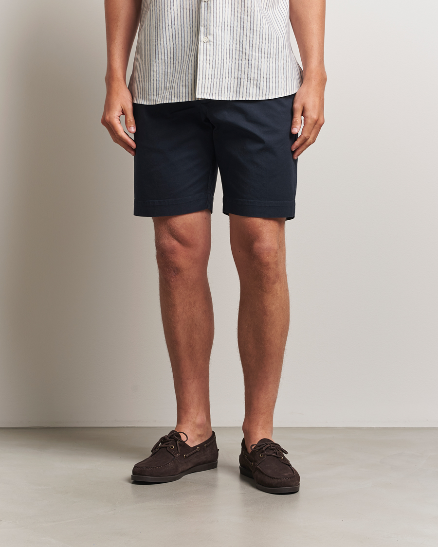 Homme | Shorts | Sunspel | Cotton Chino Shorts Navy