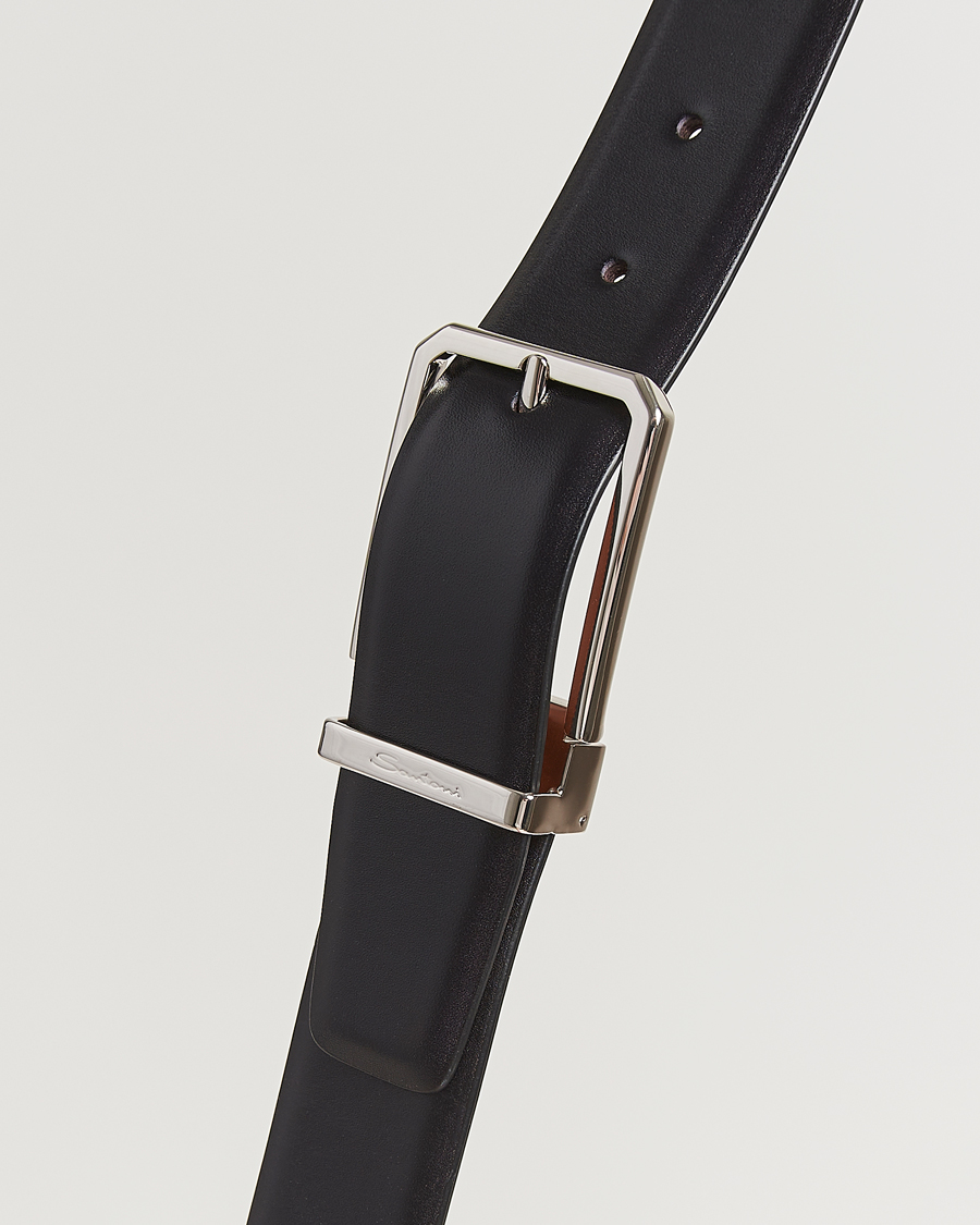 Homme | Ceintures | Santoni | Classic Leather Belt Black Calf