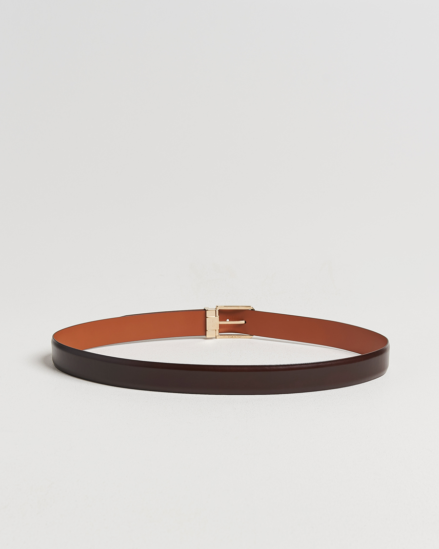 Heren | Riemen | Santoni | Classic Leather Belt Dark Brown Calf