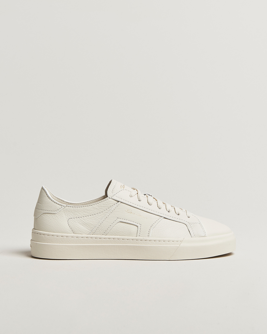 Heren | Sneakers | Santoni | Double Buckle Sneakers White Grain
