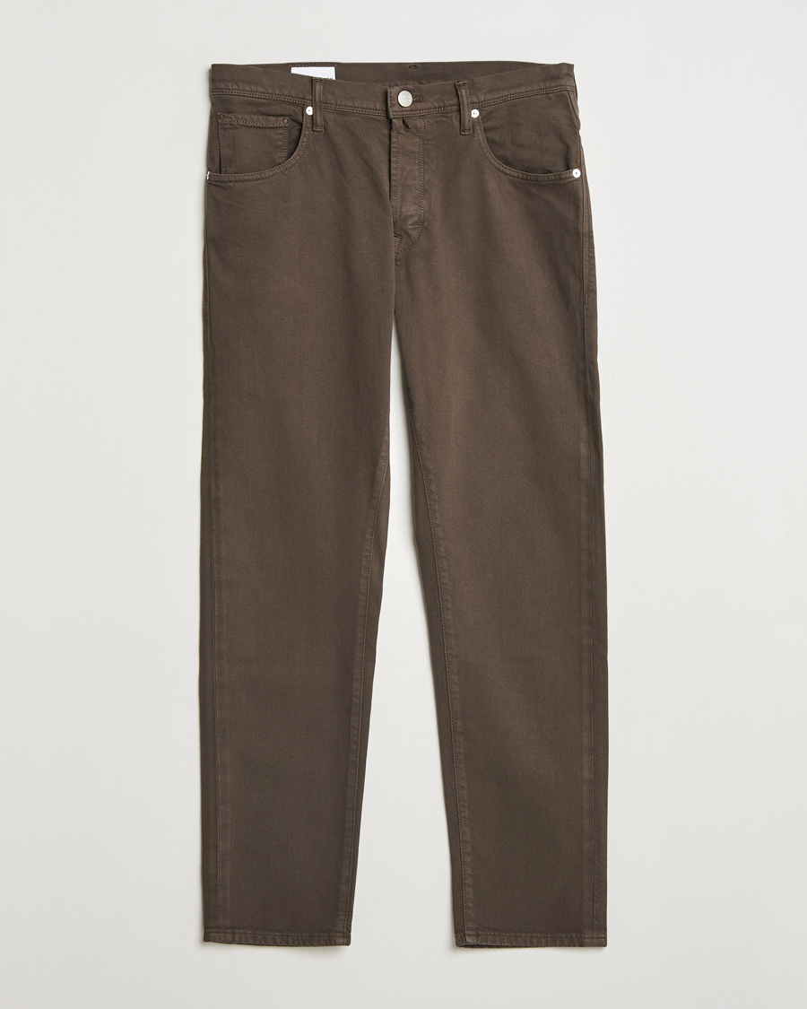 Heren | Broeken | Incotex | 5-Pocket Cotton Stretch Pants Dark Brown