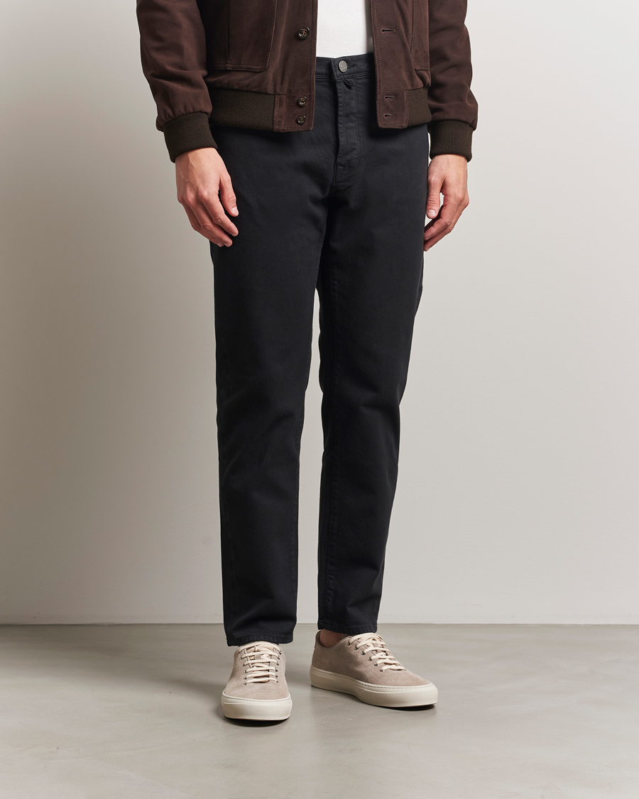 Heren | Broeken | Incotex | 5-Pocket Cotton Stretch Pants Black