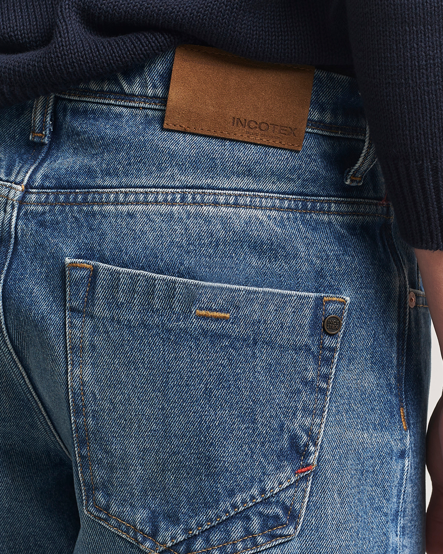 Heren | Jeans | Incotex | 5-Pocket Stretch Denim Light Wash